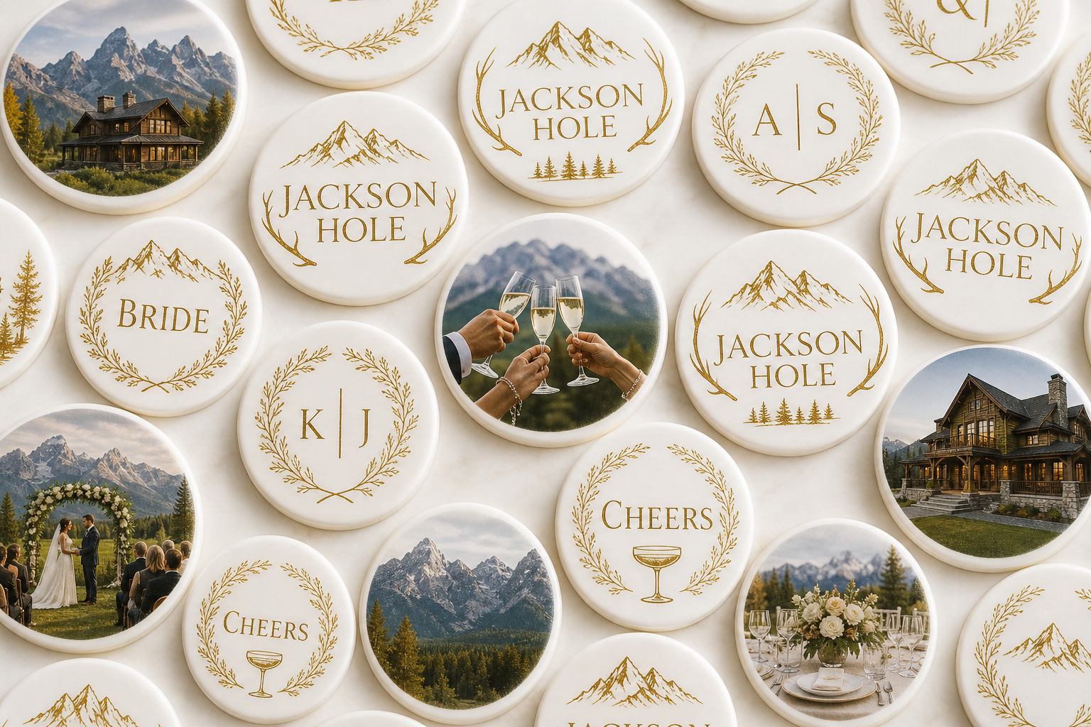 Custom edible drink toppers and edible images for Jackson Hole WY