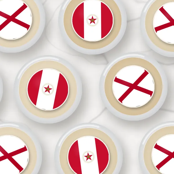 Edible toppers printed with the Birmingham city flag and the Alabama flag
