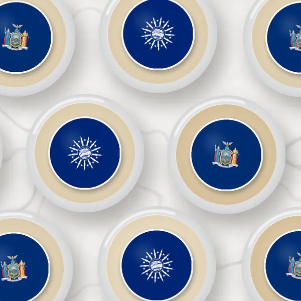 Edible toppers printed with the Buffalo city flag and the New York flag