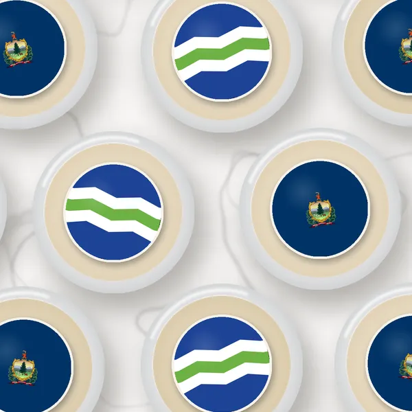 Edible toppers printed with the Burlington city flag and the Vermont flag