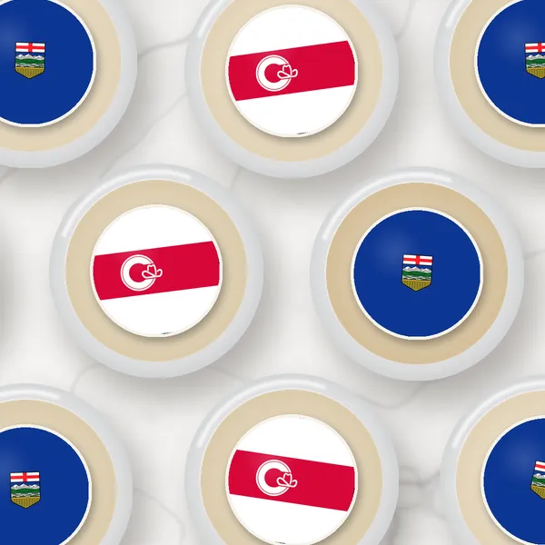 Edible toppers printed with the Calgary city flag and the Alberta flag