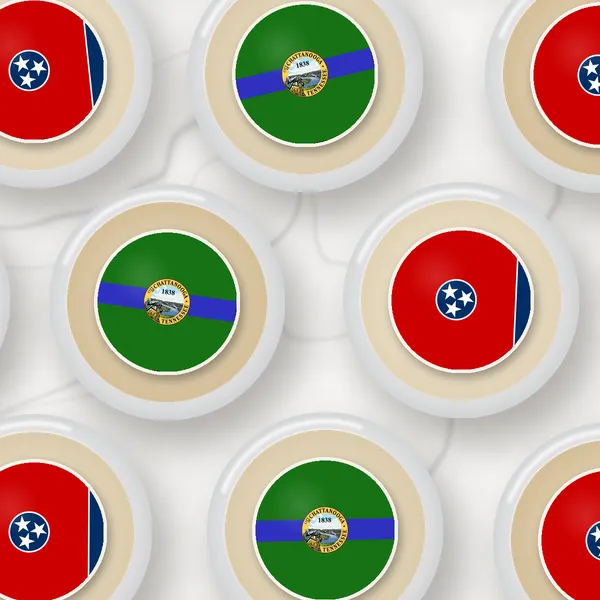 Edible toppers printed with the Chattanooga city flag and the Tennessee flag