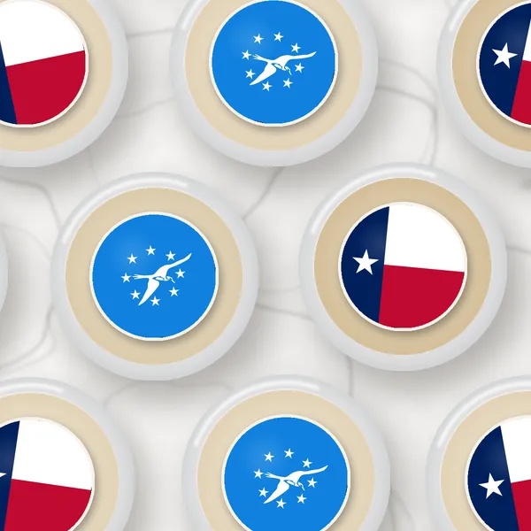 Edible toppers printed with the Corpus Christi city flag and the Texas flag