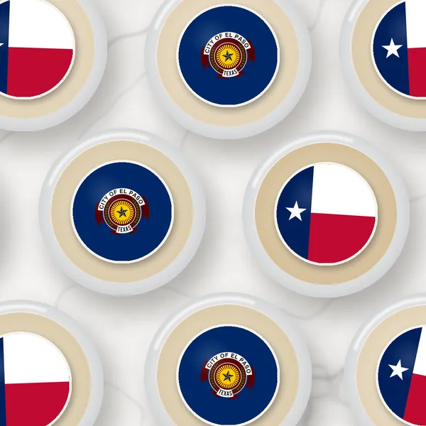Edible toppers printed with the El Paso city flag and the Texas flag