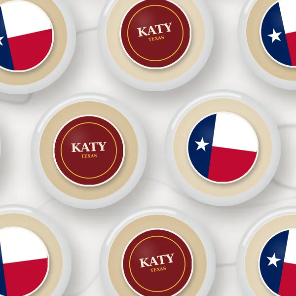 Edible toppers printed with a Katy name design and the Texas flag