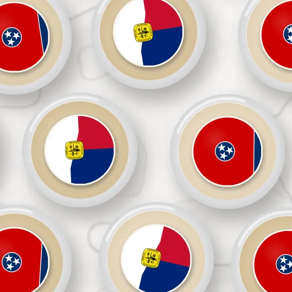 Edible toppers printed with the Memphis city flag and the Tennessee flag