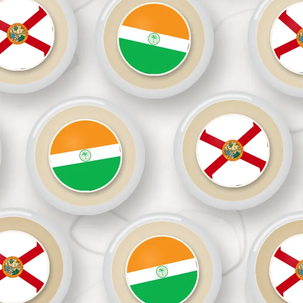 Edible toppers printed with the Miami city flag and the Florida flag