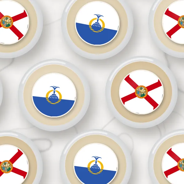Edible toppers printed with the Orlando city flag and the Florida flag