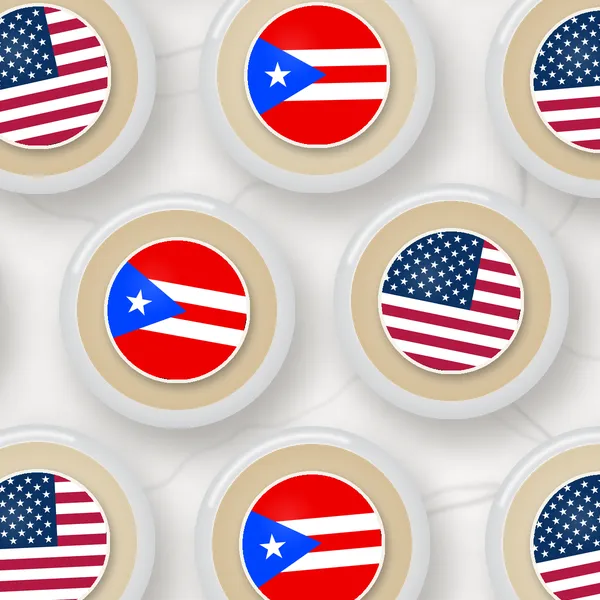 Edible toppers printed with the flag of Puerto Rico and the US flag