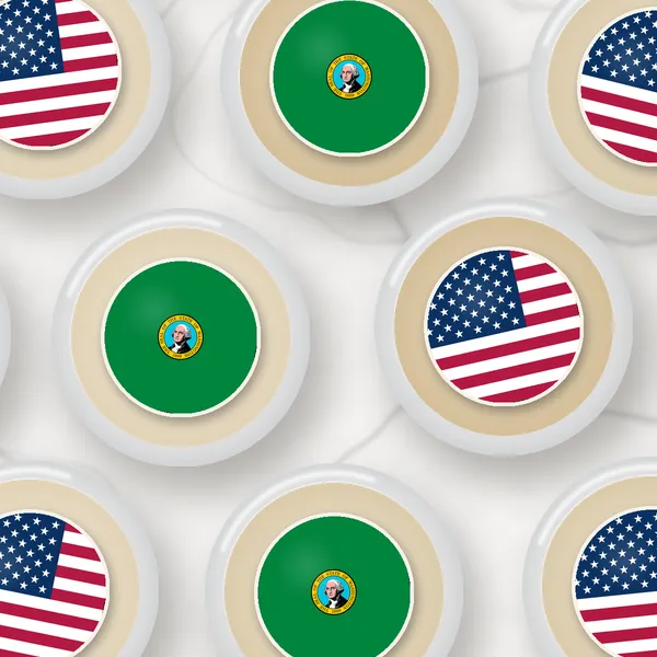 Edible toppers printed with the Washington state flag and the US flag