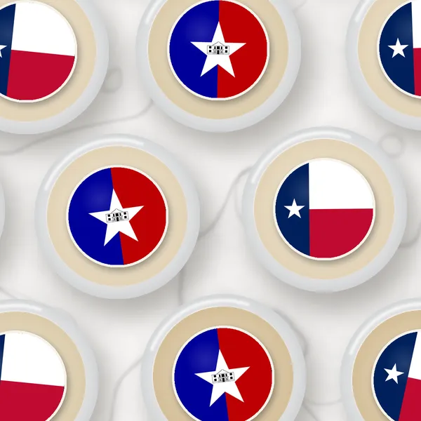 Edible toppers printed with the San Antonio city flag and the Texas flag