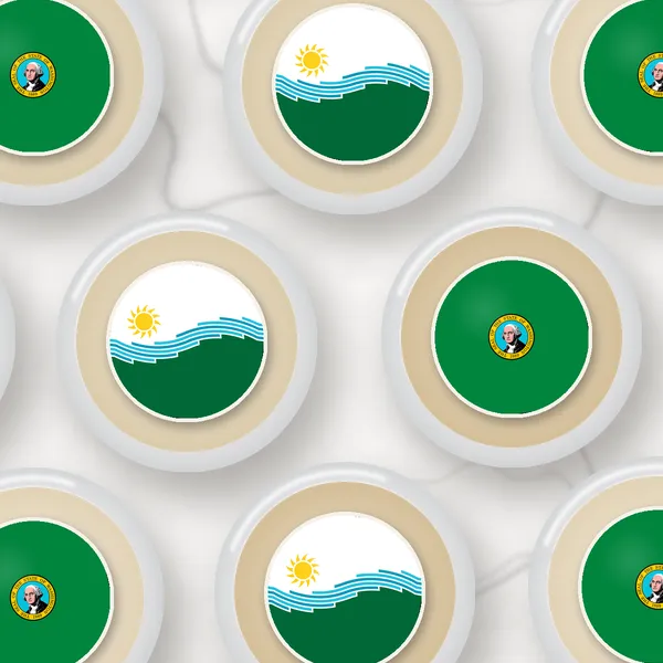 Edible toppers printed with the Spokane city flag and the Washington flag