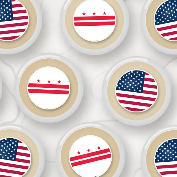 Edible toppers printed with the District of Columbia flag and the US flag