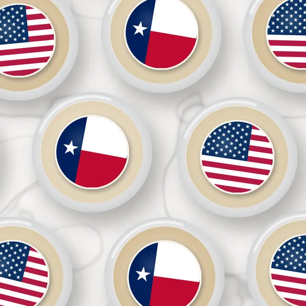 Edible toppers printed with the Texas flag and the US flag