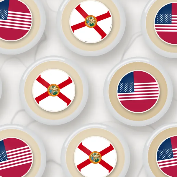 Edible toppers printed with the Florida flag and the US flag