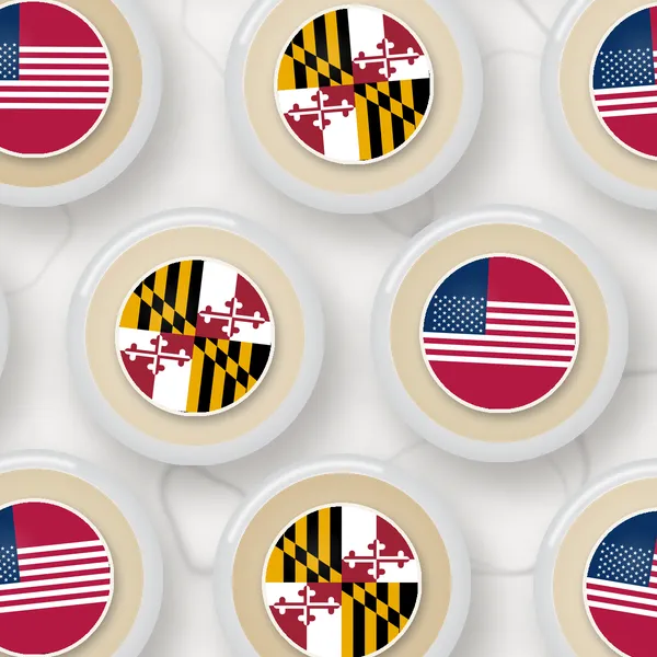 Edible toppers printed with the Maryland flag and the US flag