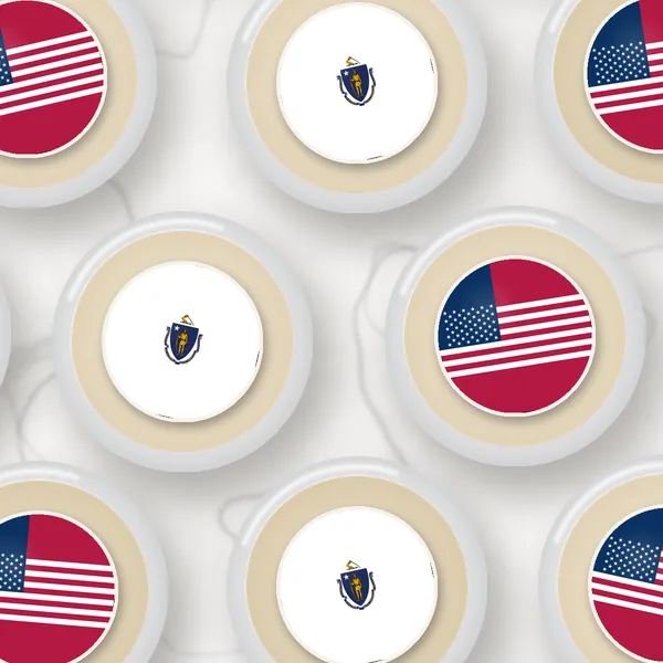 Edible toppers printed with the Massachusetts flag and the US flag