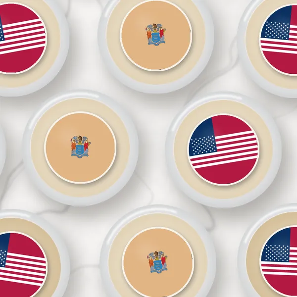 Edible toppers printed with the New Jersey flag and the US flag