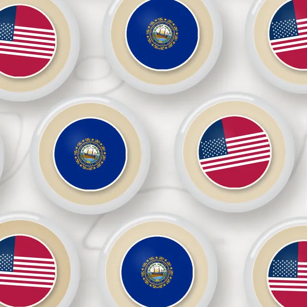 Edible toppers printed with the New Hampshire flag and the US flag