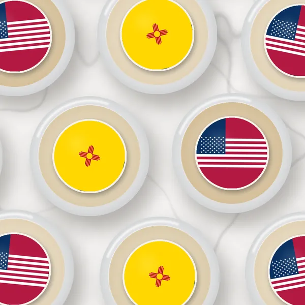 Edible toppers printed with the New Mexico flag and the US flag