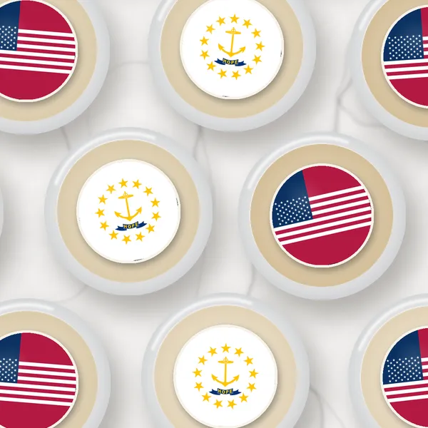 Edible toppers printed with the Rhode Island flag and the US flag