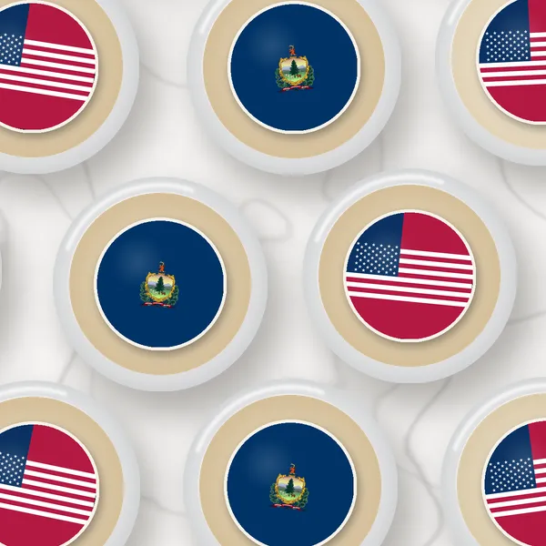 Edible toppers printed with the Vermont flag and the US flag