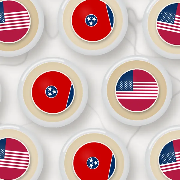 Edible toppers printed with the Tennessee flag and the US flag