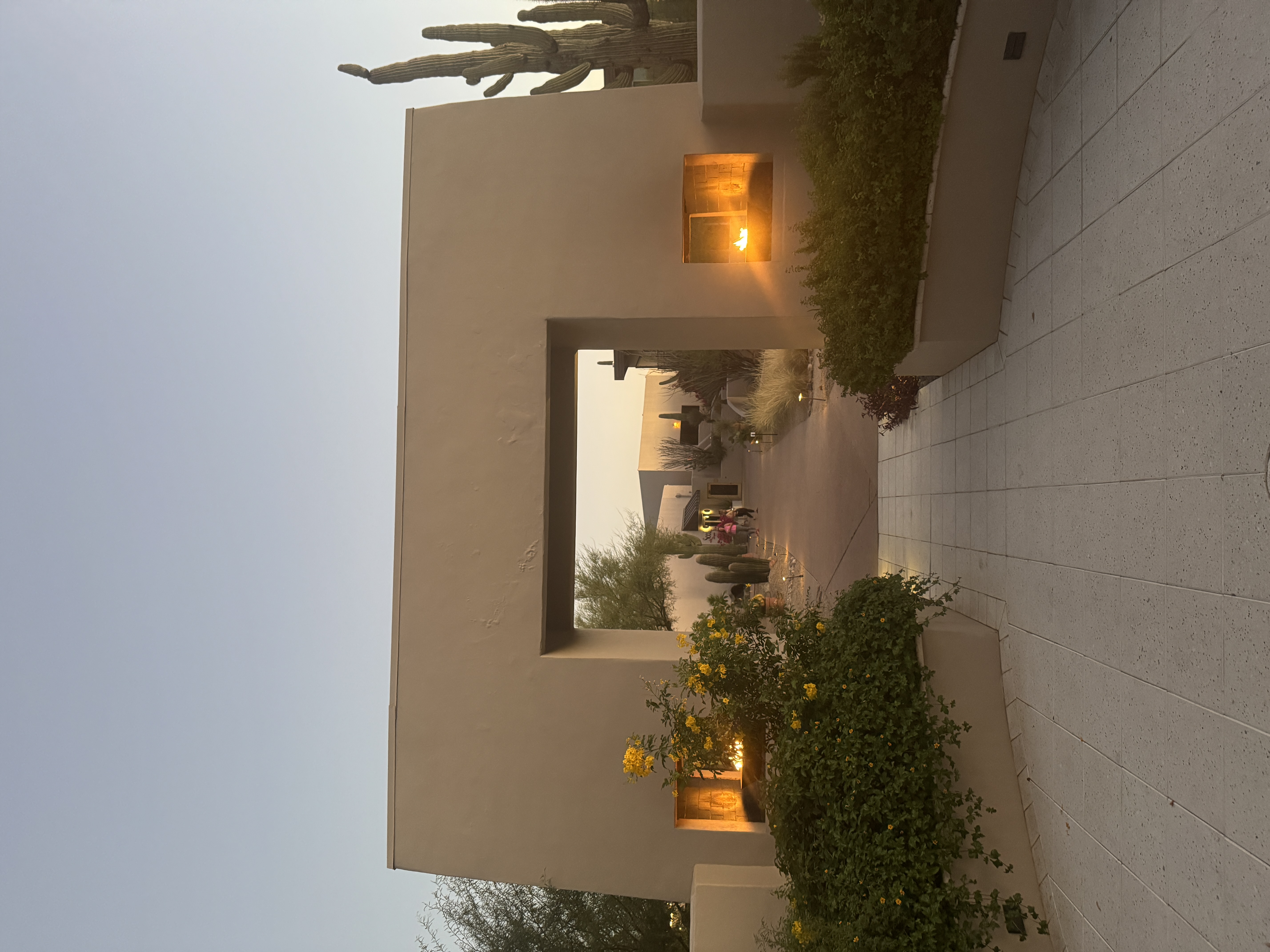 CIVANA desert courtyard at dusk
