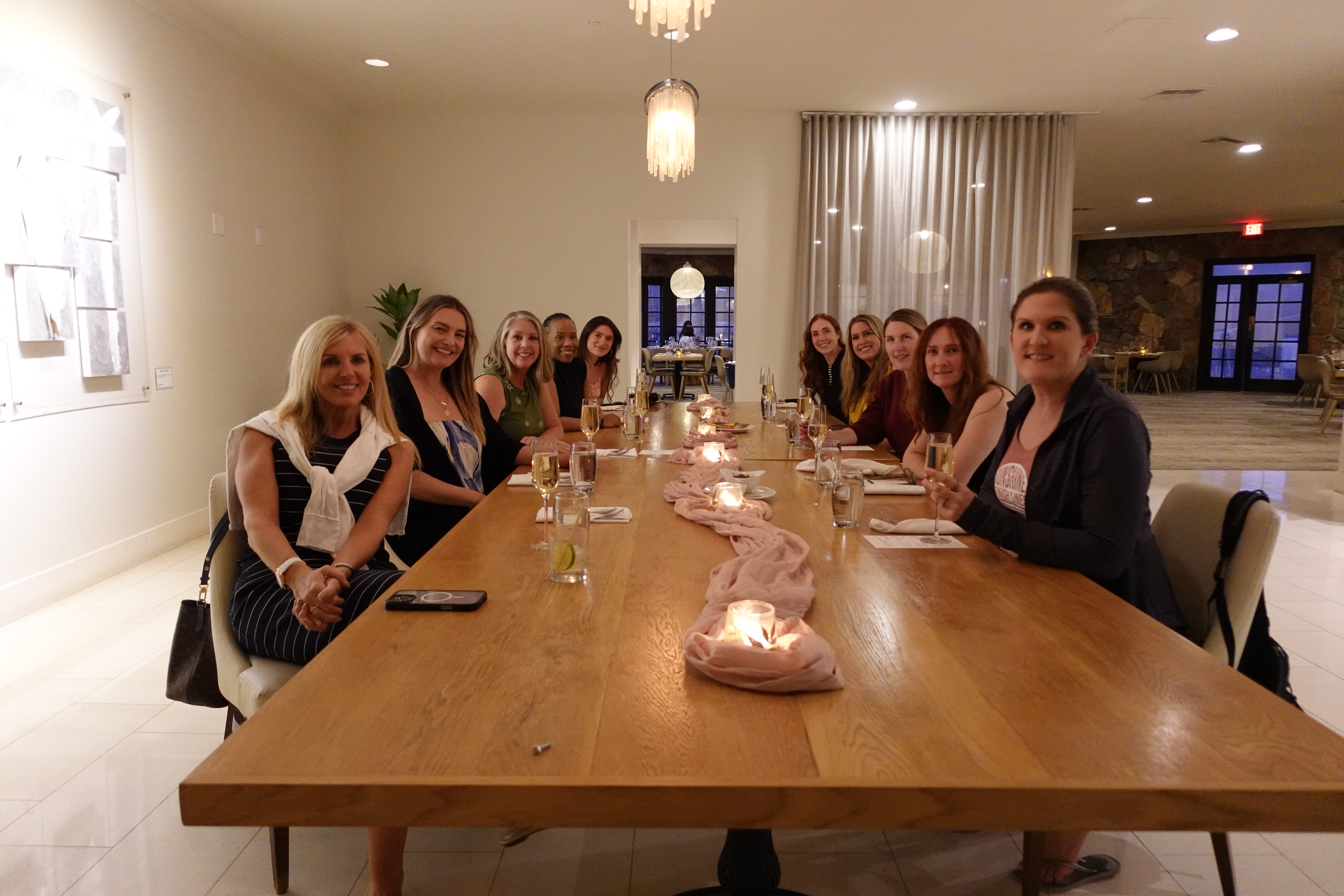 Women at last year's Rising Retreat welcome dinner at CIVANA