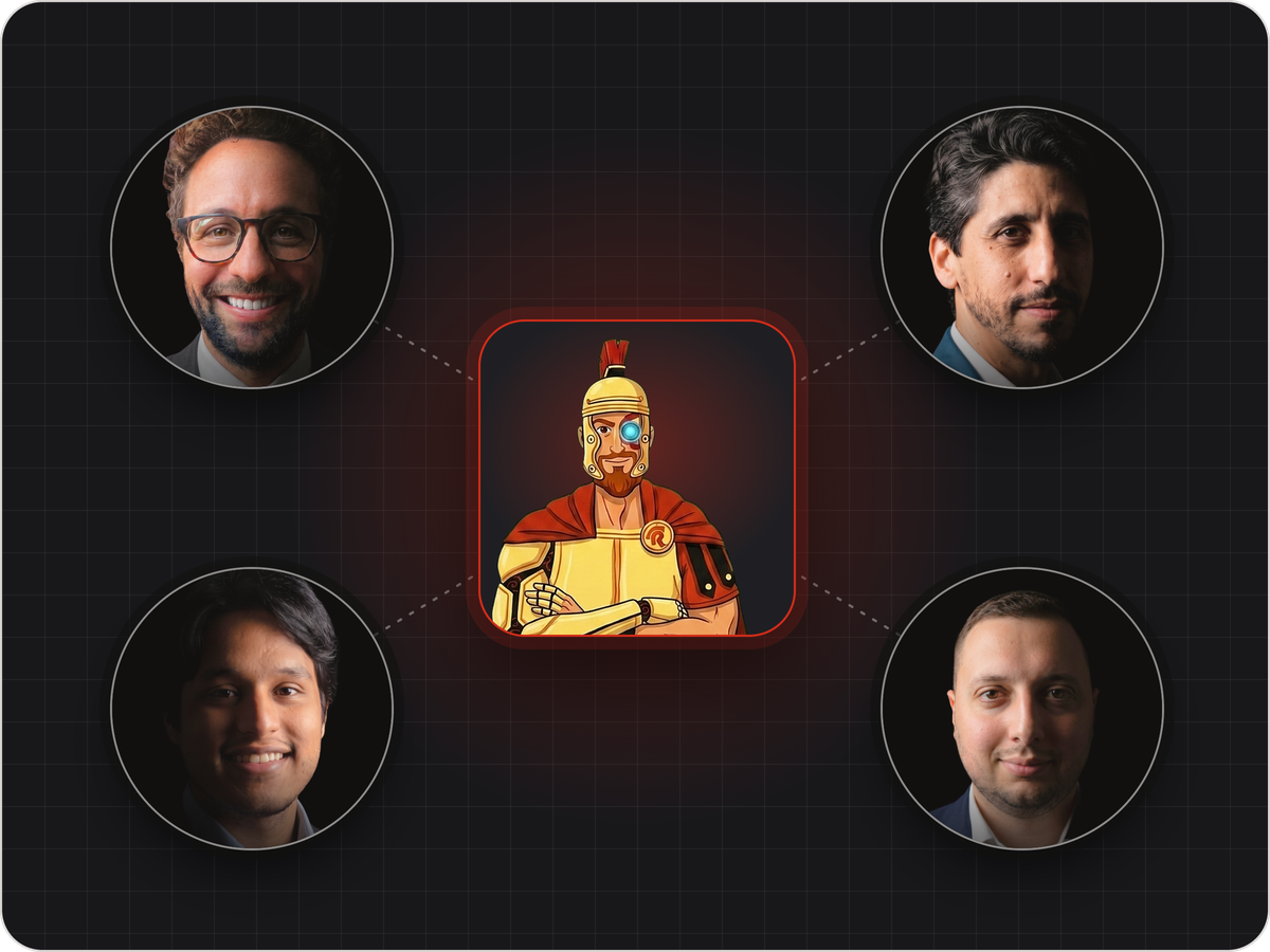 Il team di Romulus intorno al centurione