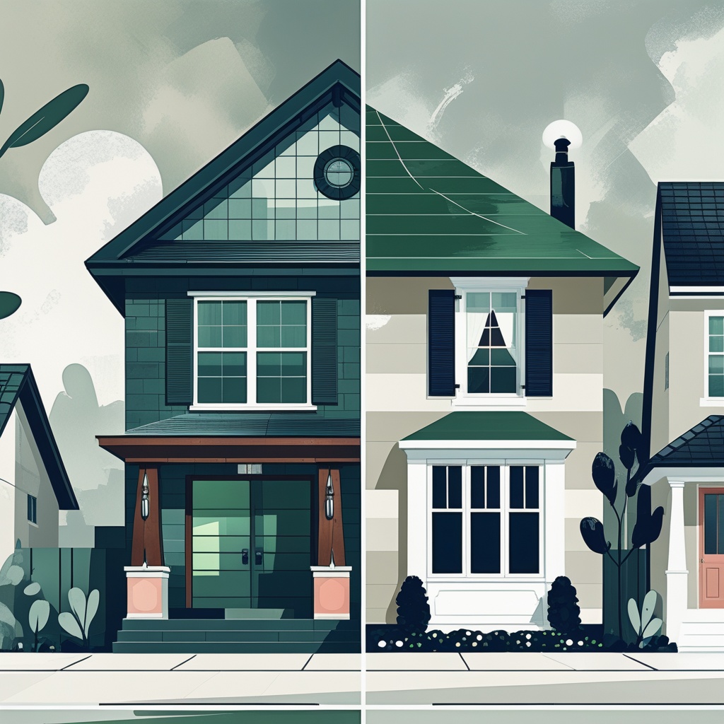 An Image of two properties side by side An Image of two properties side by side