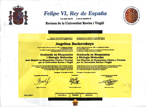 Título de Bioquímica
