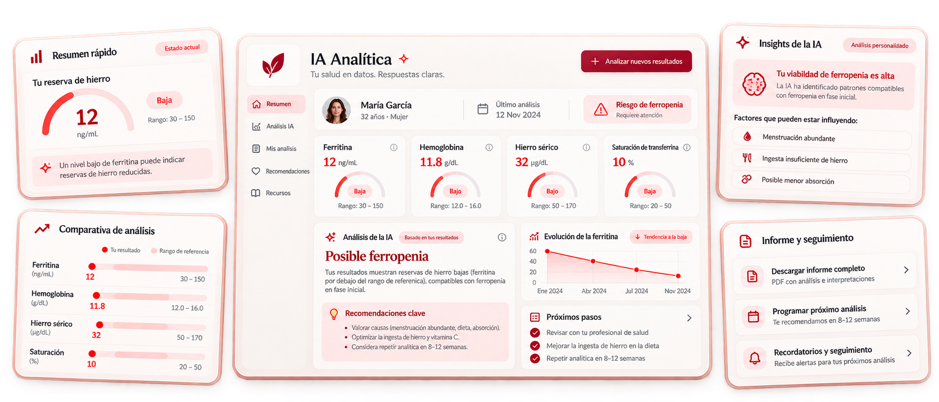 Herramienta de IA para interpretar analíticas