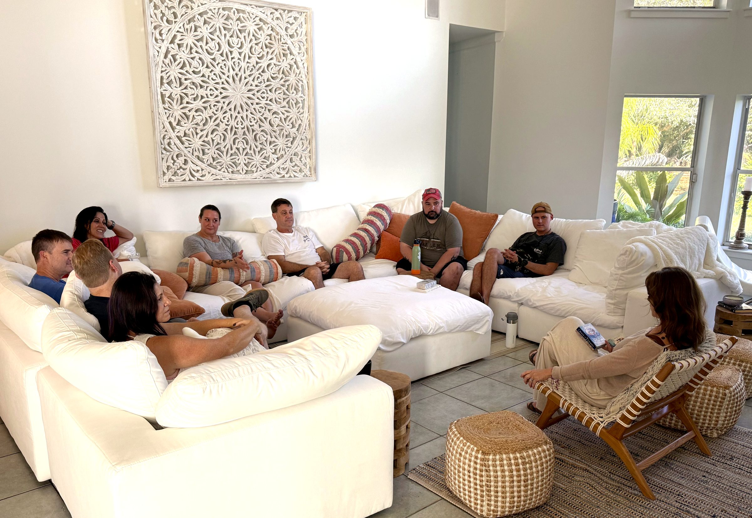 Members of Sacred Warrior Fellowship gathered together after ceremony