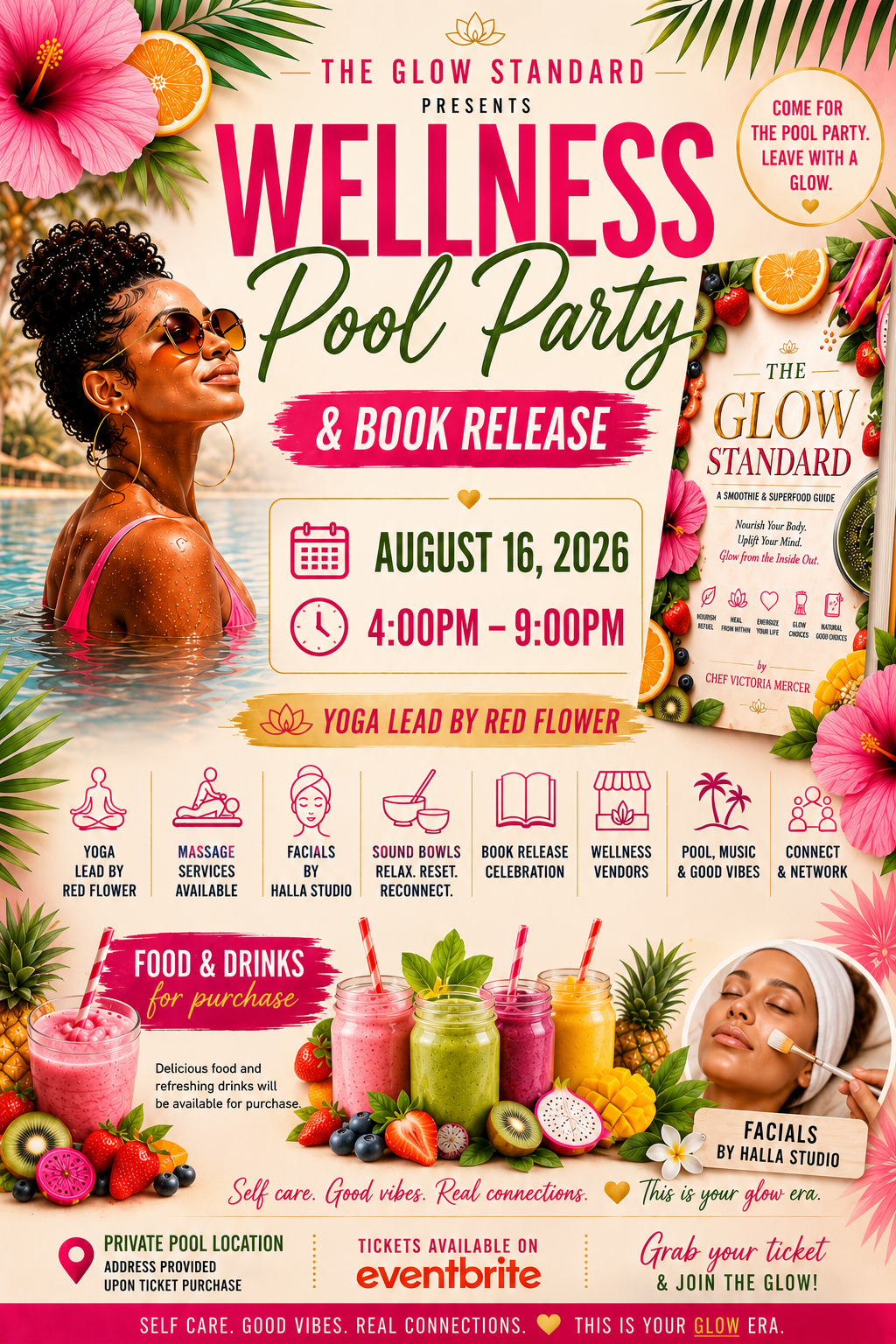 Wellness Pool Party Flyer