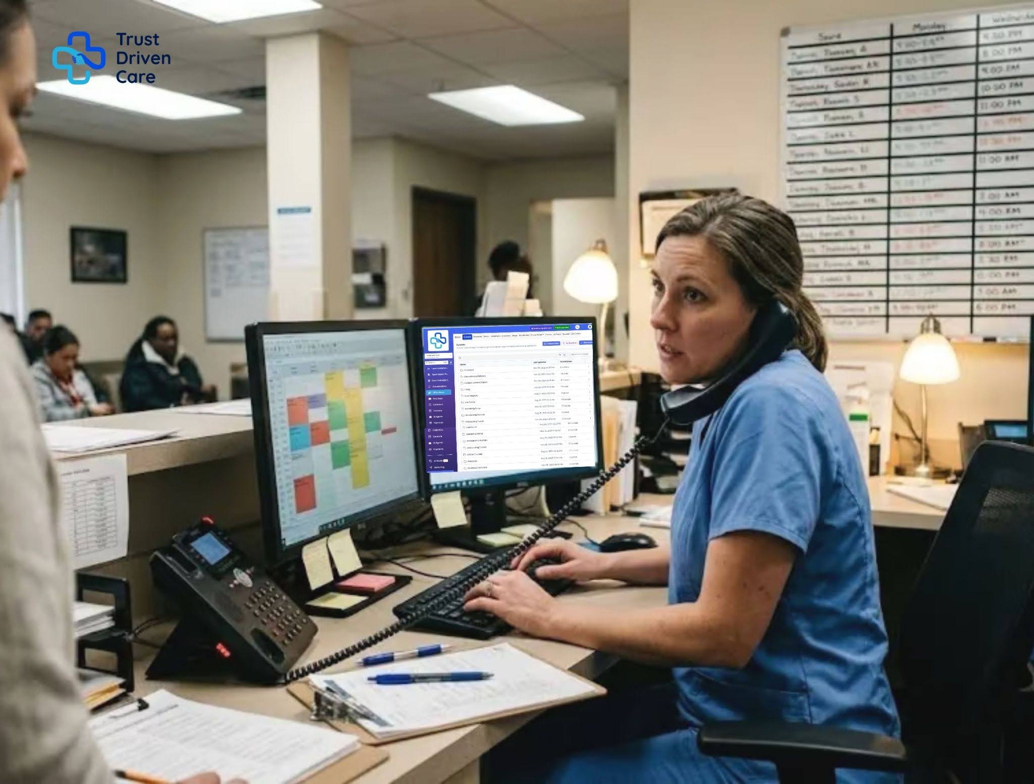 Front Desk, follow ups, appointment reminders Front Desk, follow ups, appointment reminders