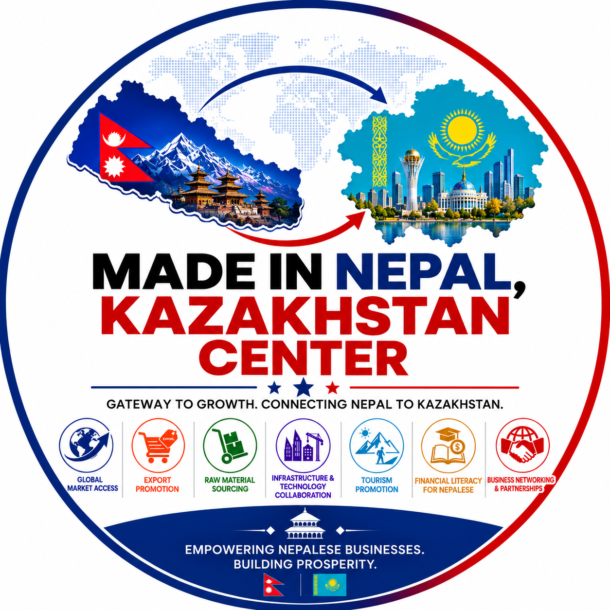 Made in Nepal, Kazakhstan Center logo