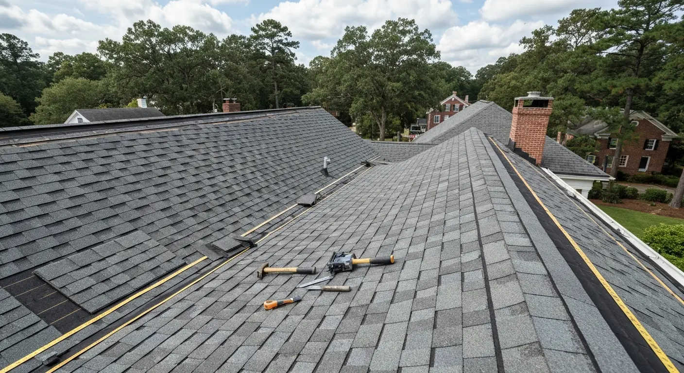 Roofing installation project