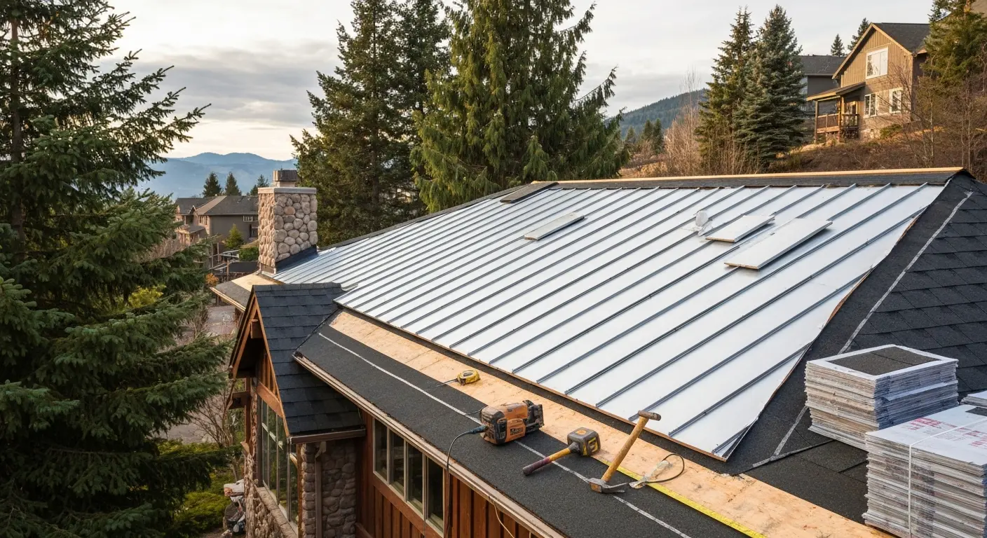 Roof replacement installation