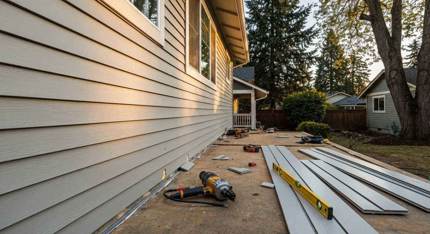 Siding installation project