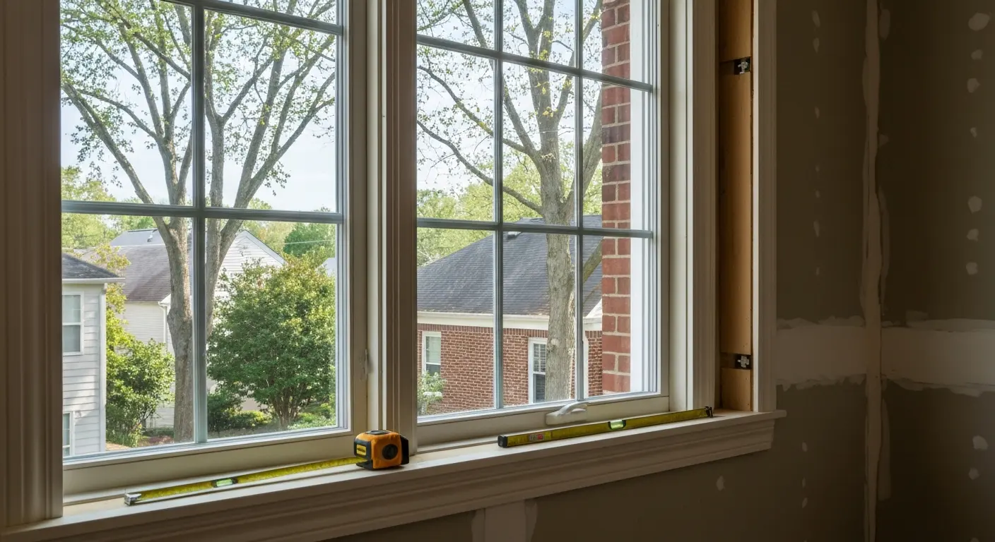 Double-hung window installation