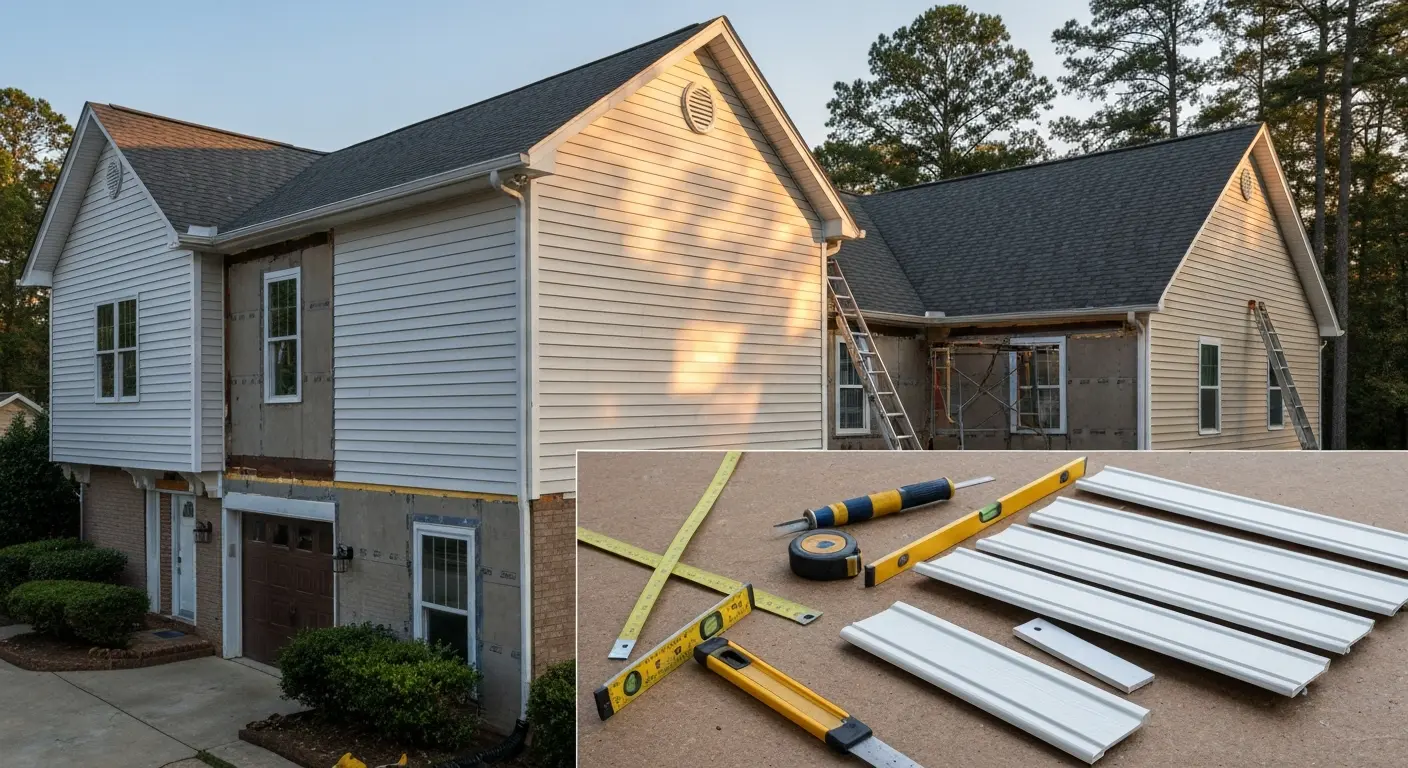 Siding installation project