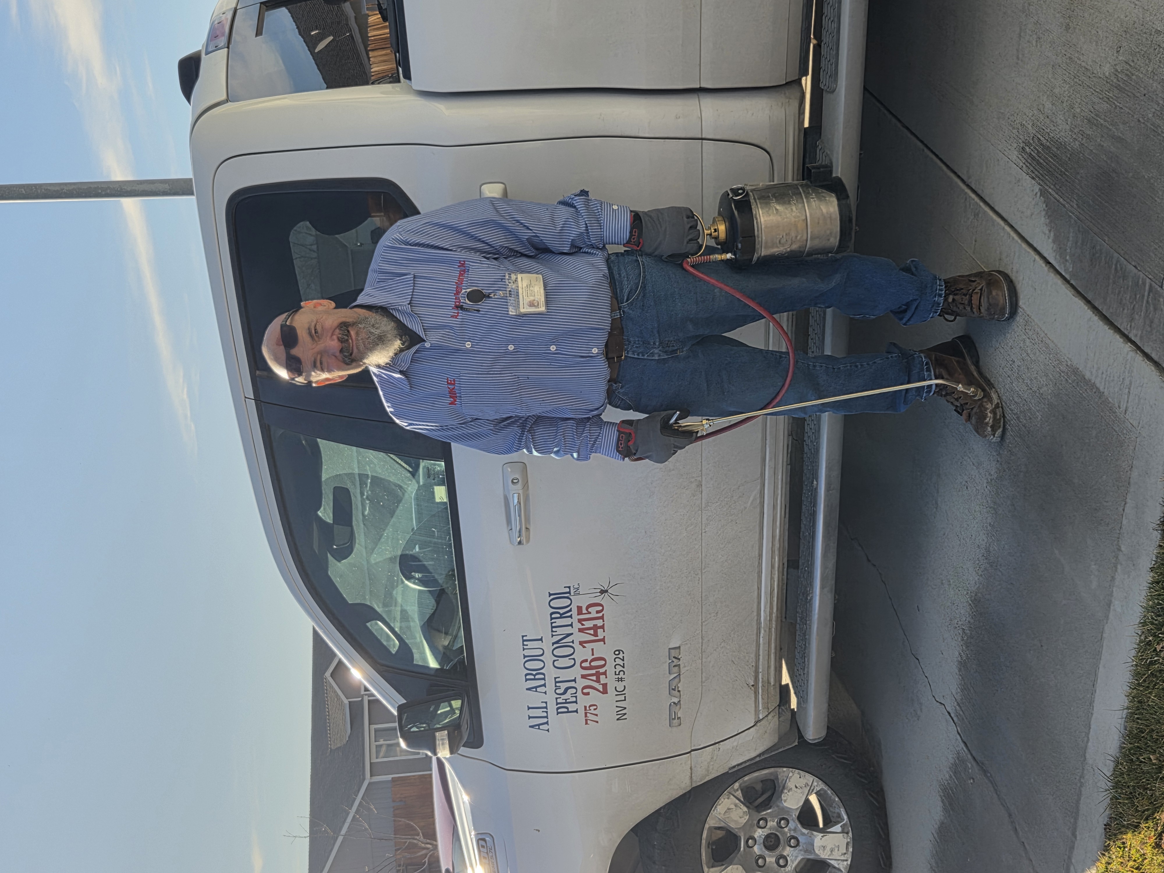 Mike with service van