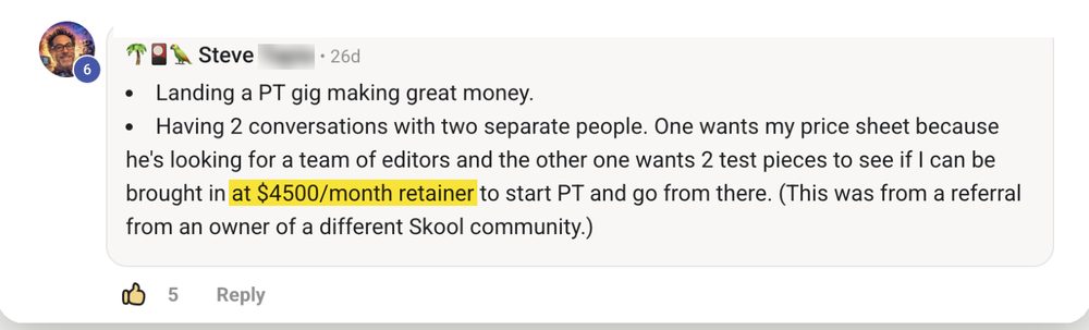 Community post: brought in at a 4,500 dollar per month retainer