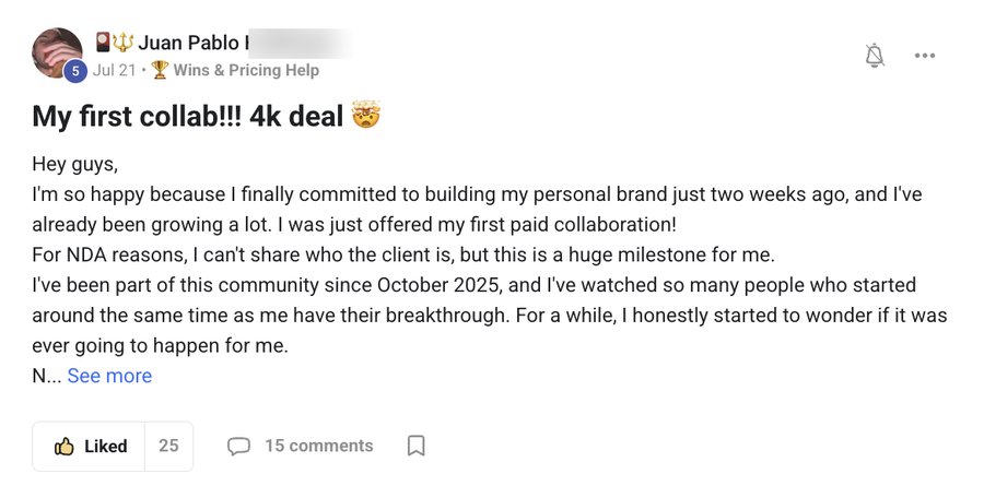 Community post: first paid collaboration, a 4,000 dollar deal