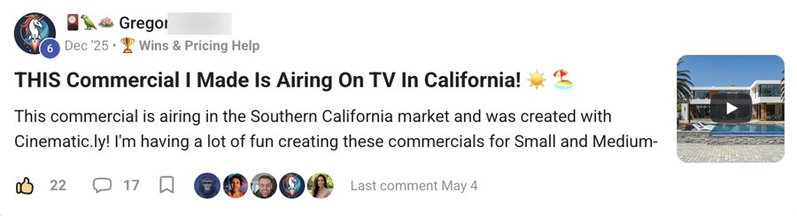 Community post: commercial airing on TV in Southern California