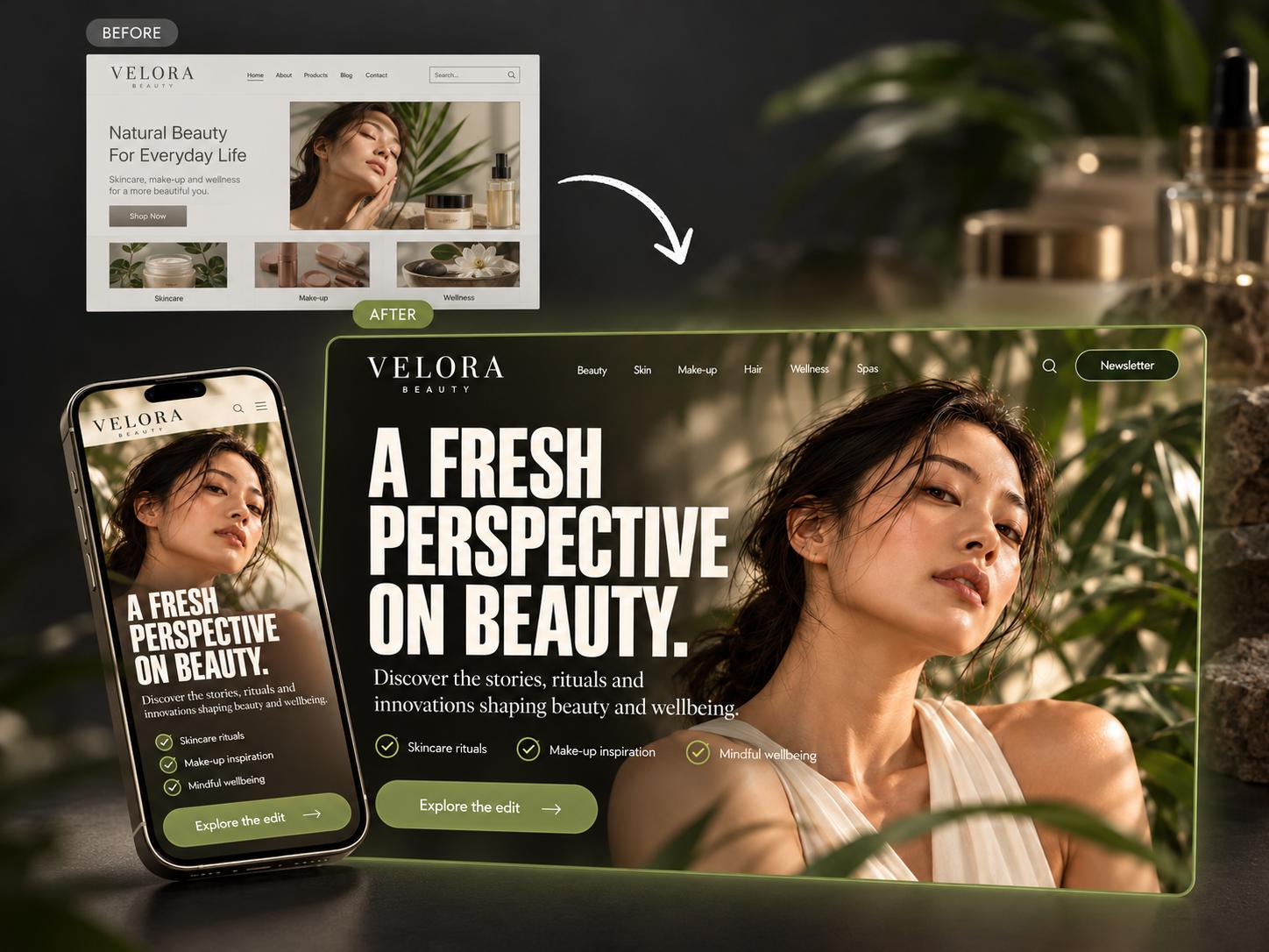 A Fresh Take on Beauty Web Design, Websites