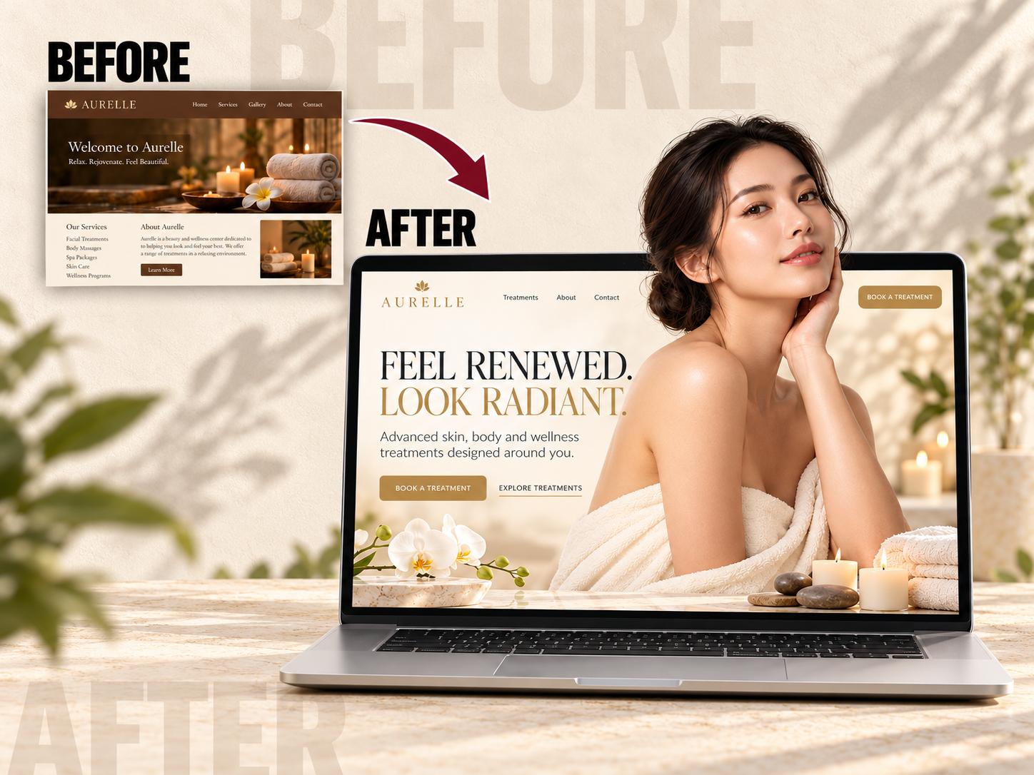 Beauty And Wellness Treatments Website, Websites