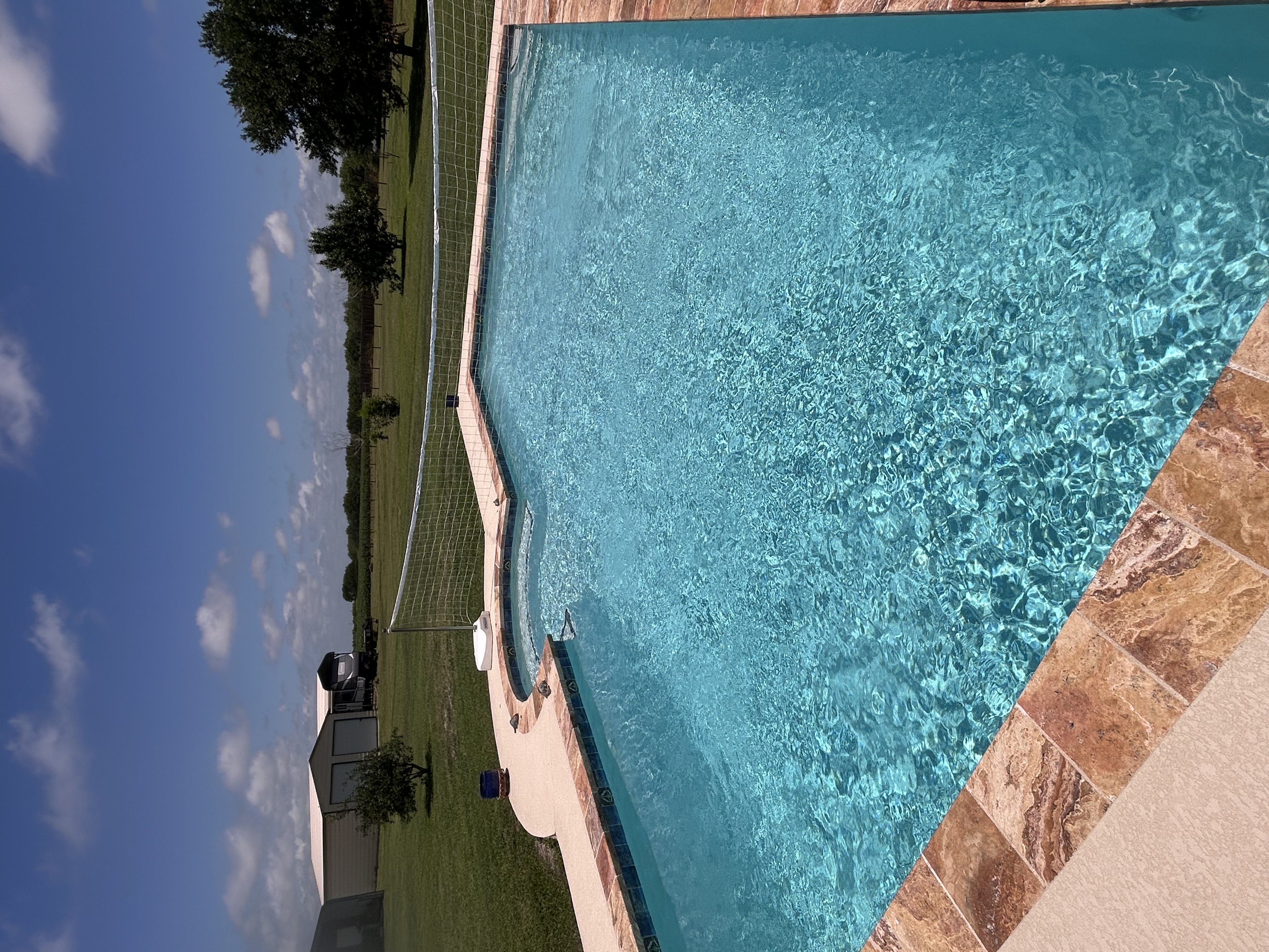 Crystal clear pool after cleaning service in Corpus Christi