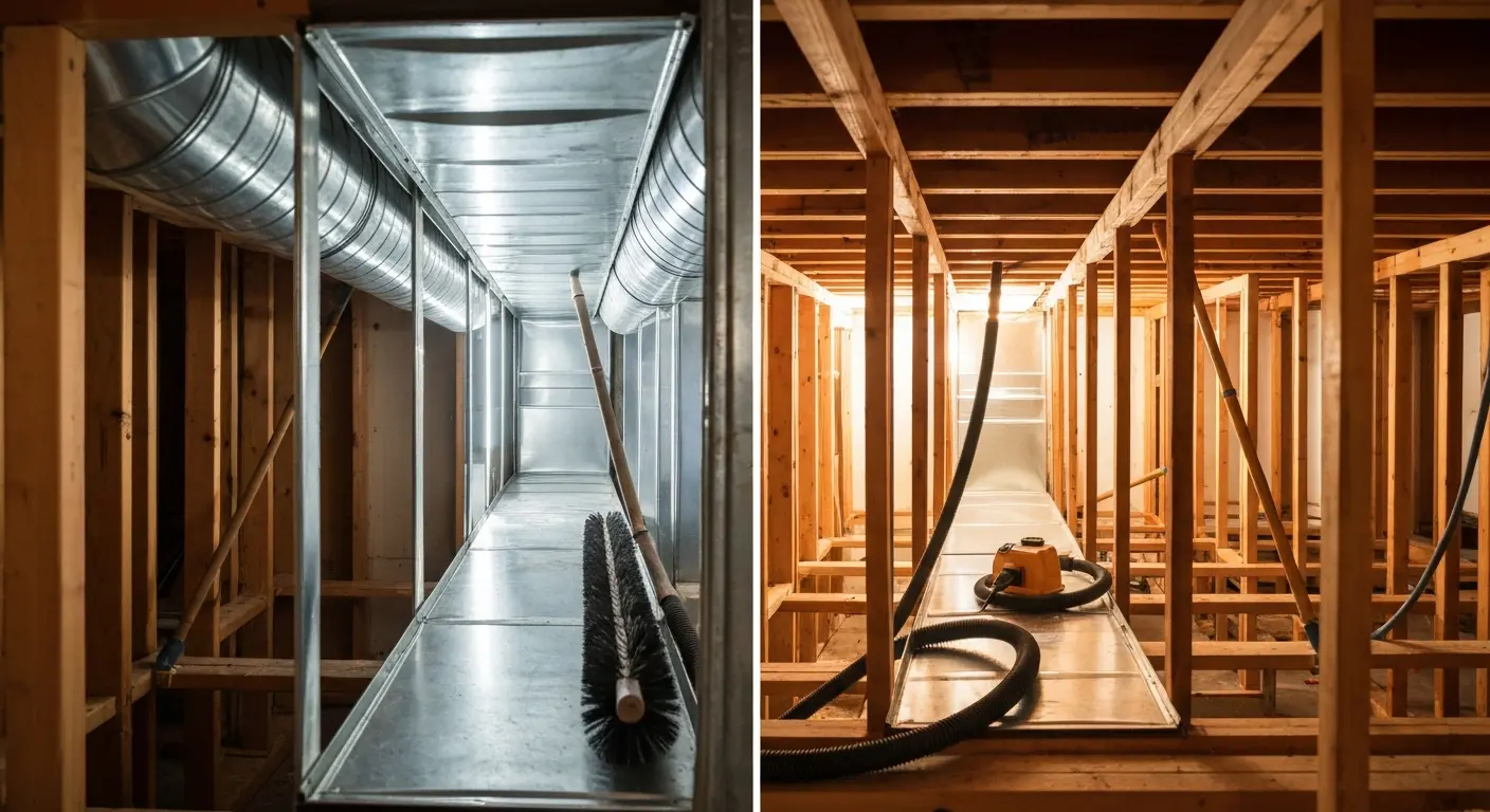 Duct cleaning in a Laurel home